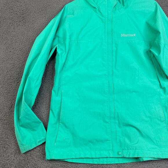 Marmot Gore Tex Jacket Womens L Minimalist Rain Full Zip Hooded Shell - Picture 2 of 14